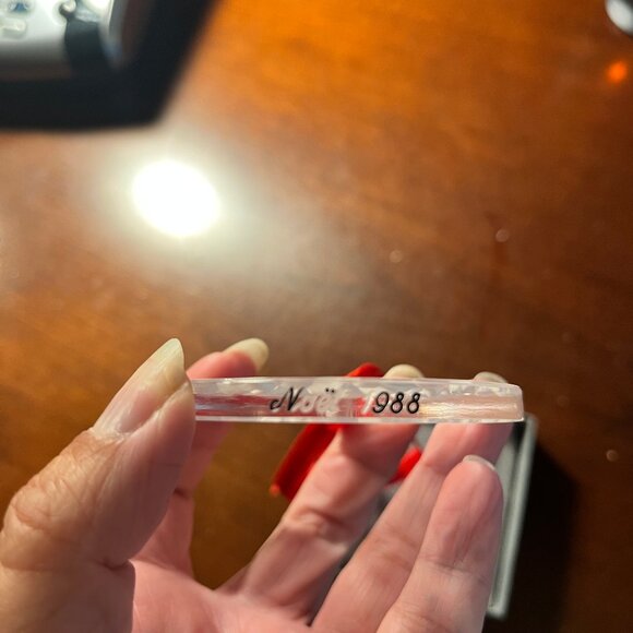 LALIQUE Clear Crystal Mistletoe Ornament - 1988 - Picture 8 of 8